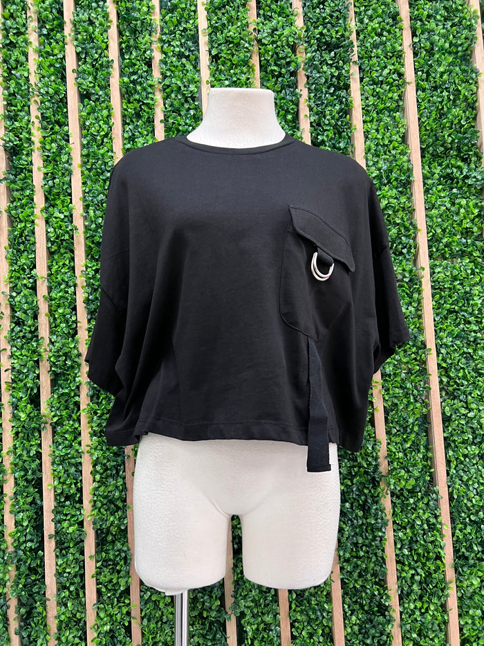 Pocket Detail Oversized T Shirt