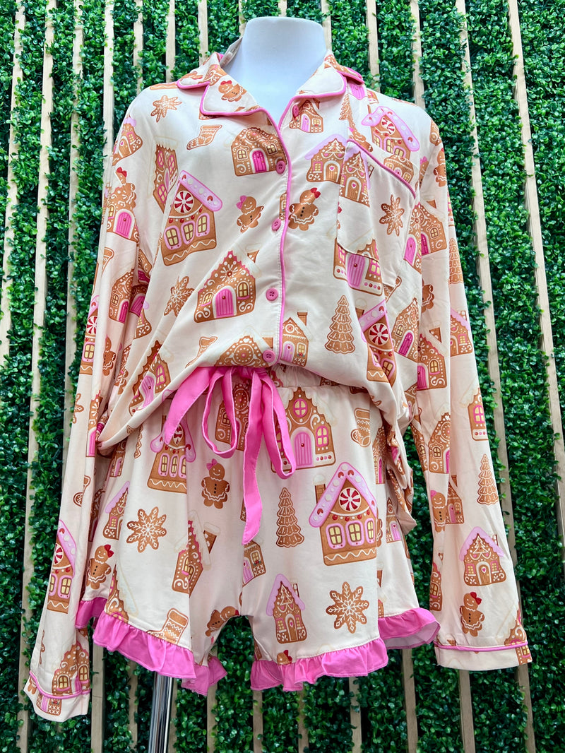 Gingerbread Short PJ Set