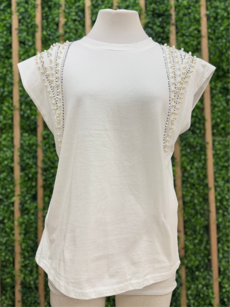Shoulder Studded Muscle Tee
