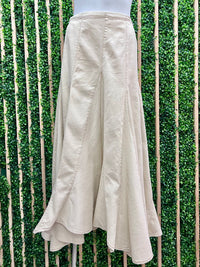 Flared Denim Maxi Skirt