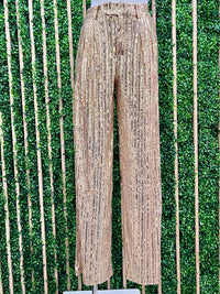Gold Sequin Wide Leg Pant