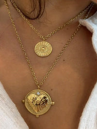 SJ Double Coin Necklace