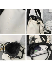 Star Detail Nylon crossbody Bag