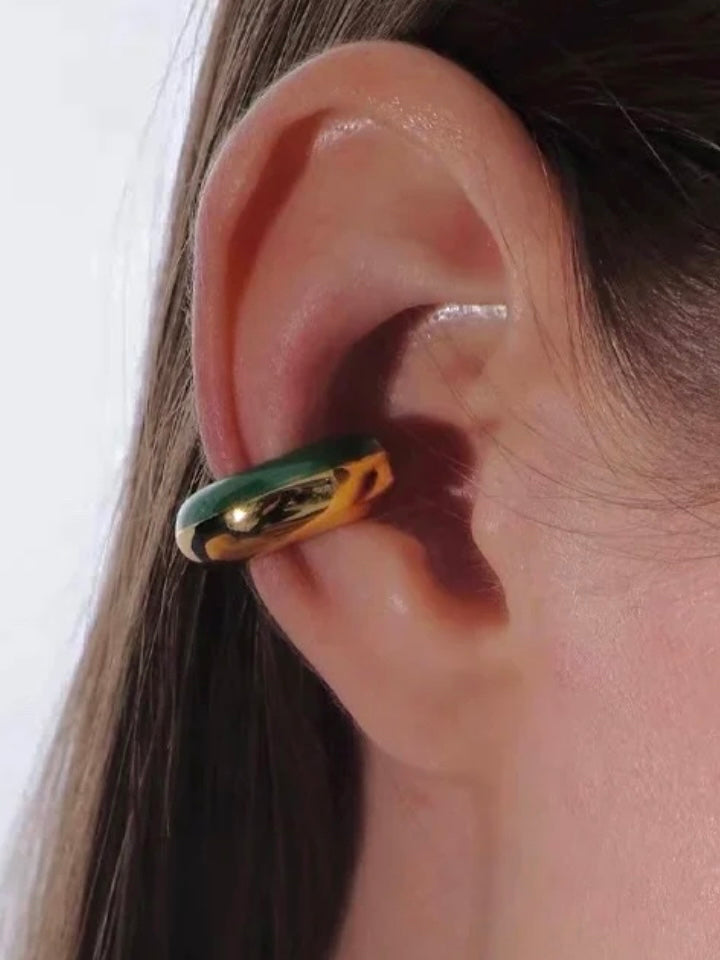 Margot Green Ear Cuff