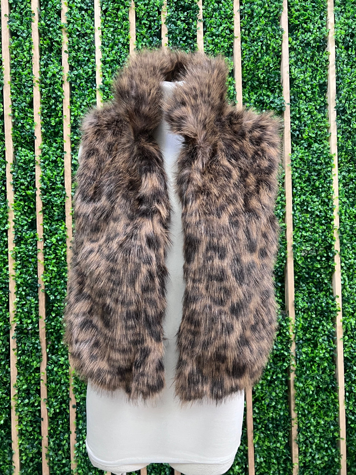 Animal Print Faux Fur Vest