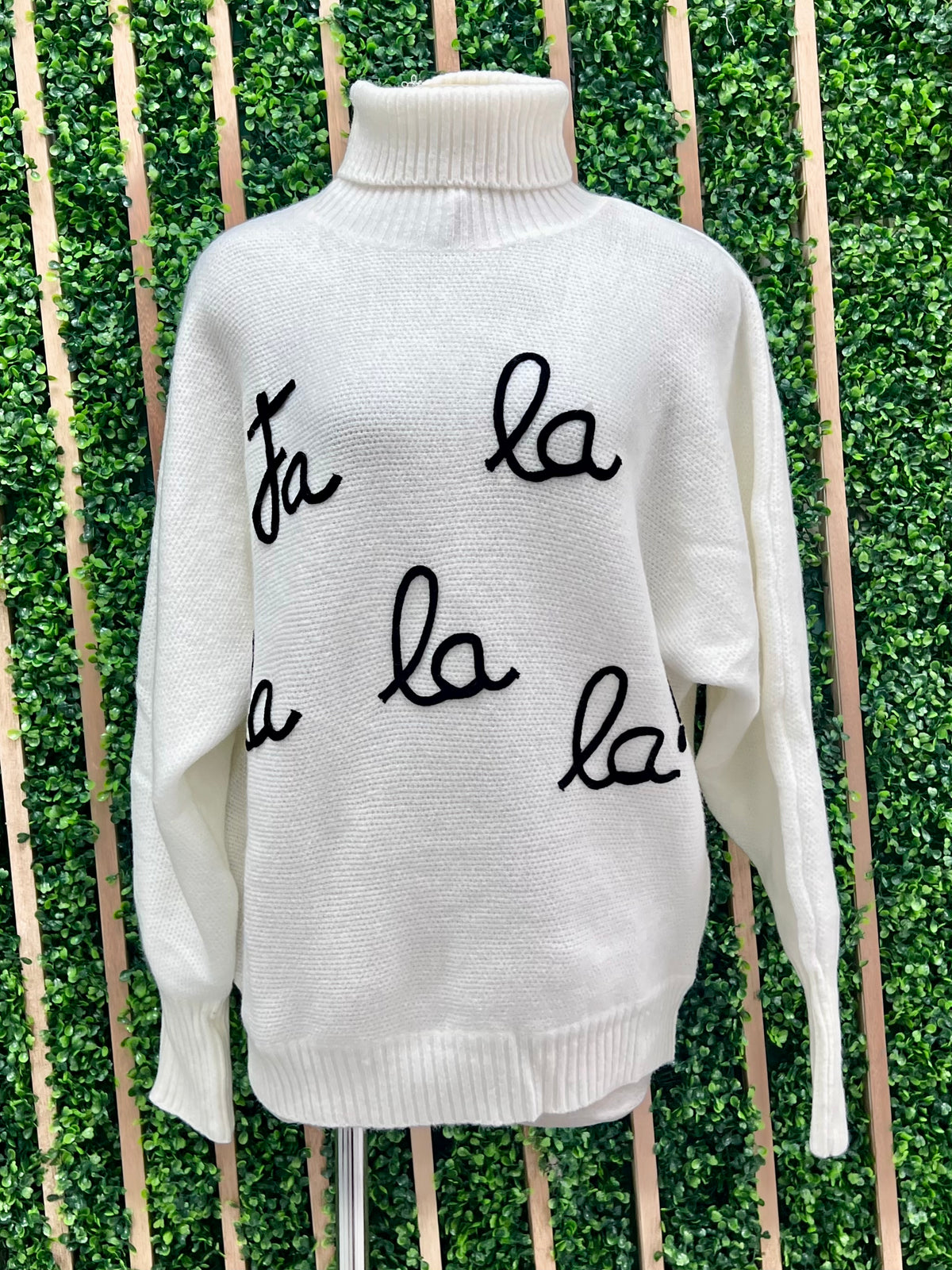 Fa La La Embossed Sweater