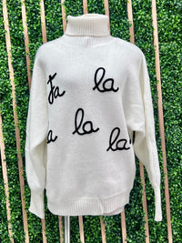 Fa La La Embossed Sweater