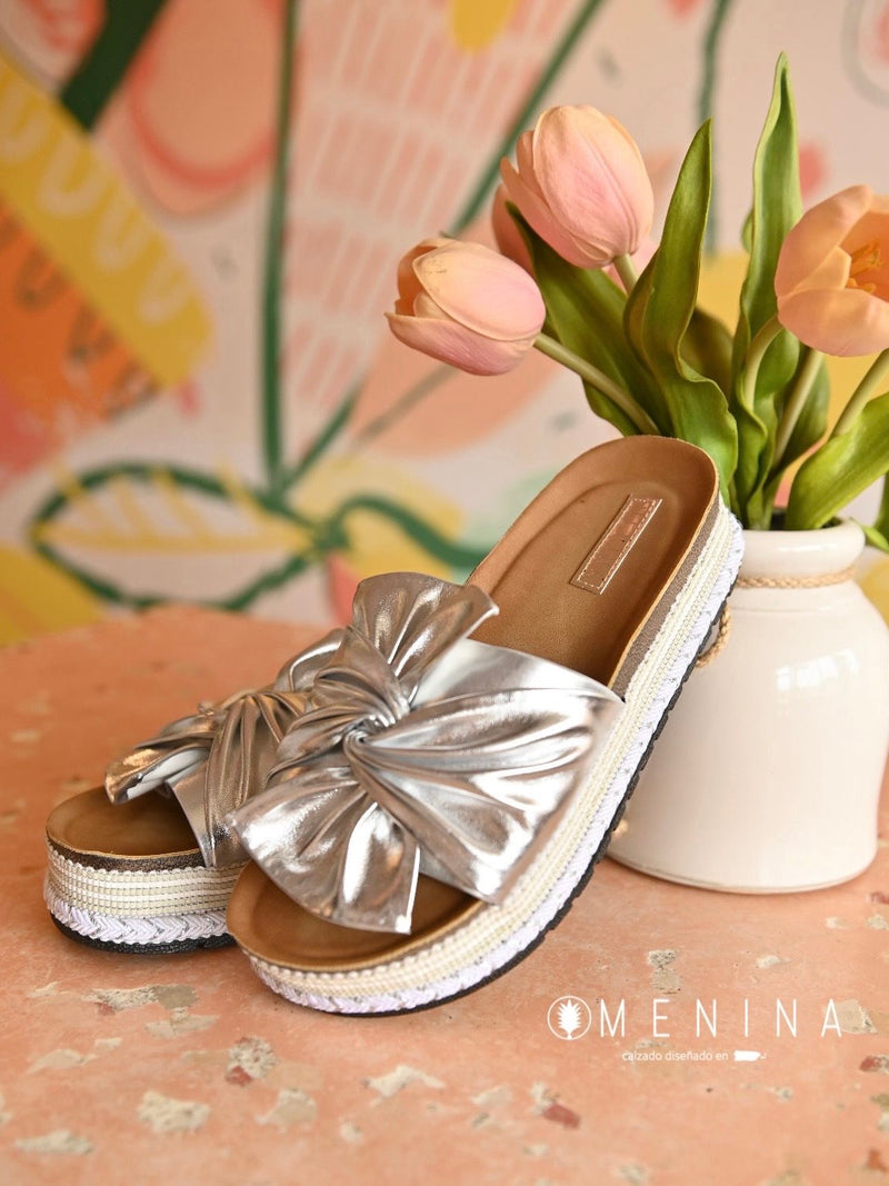 Menina Twist Knot Wedge Sandal