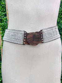 Boho Beaded Elastic Belts