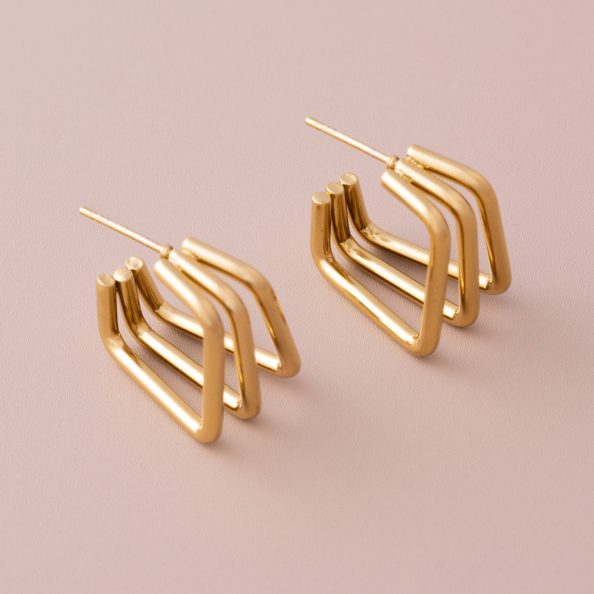 POS - Small Tri-Lane Earrings