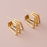 POS - Small Tri-Lane Earrings