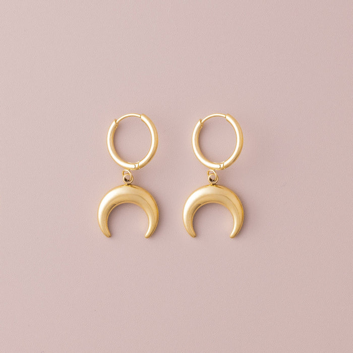 POS - Small Horn SS Earrings