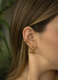 POS - Small Tri-Lane Earrings