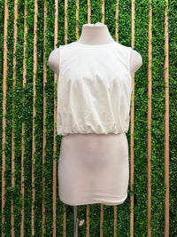 Sleeveless Bubble Hem Top