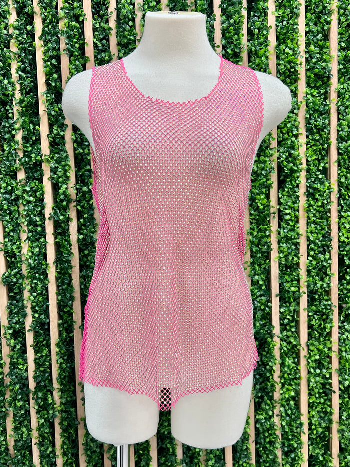 Jeweled Sleeveless Crop Top