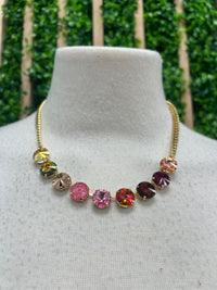 Mini Sofia Metallic Mix Crystal Necklace