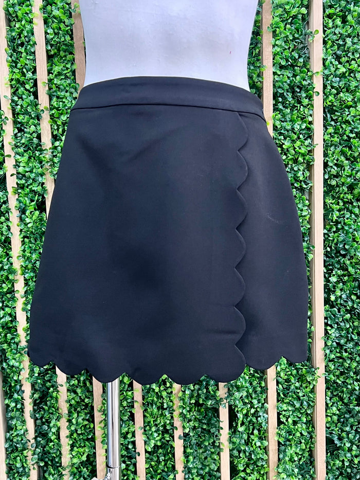 Black Scallop Skort