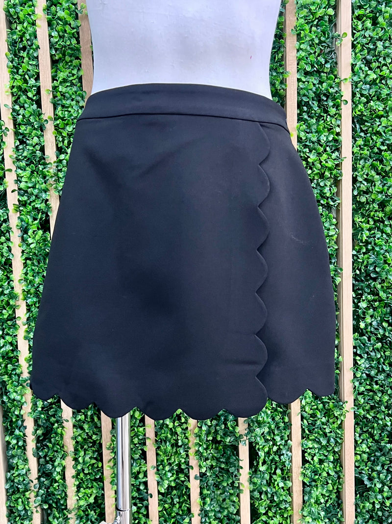 Black Scallop Skort