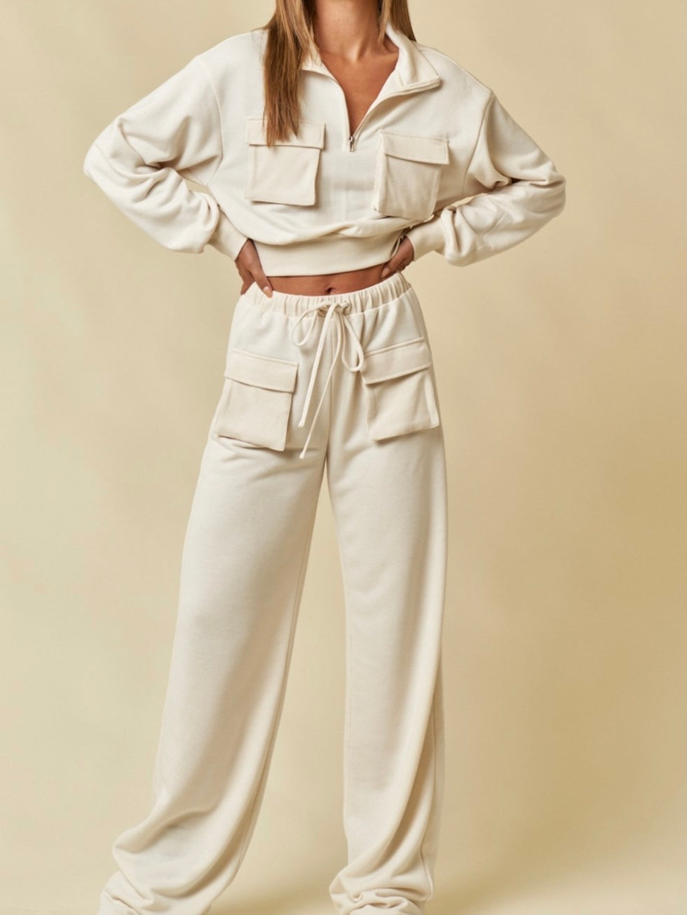 Pocket Detail Pant Set