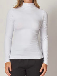 Seamless Fleece Lined Turtleneck Long Sleeve Top