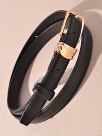 Rectangle Buckle Stacked Loop Belt
