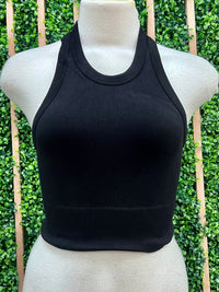 High Neck Racerback Crop Basic