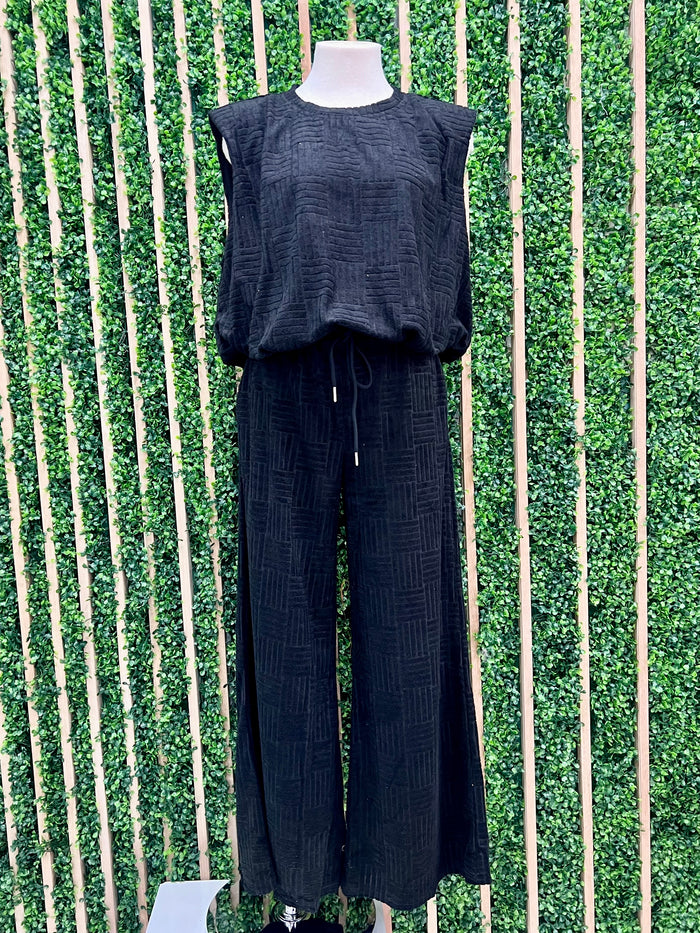 Textured Sleeveless Pant set