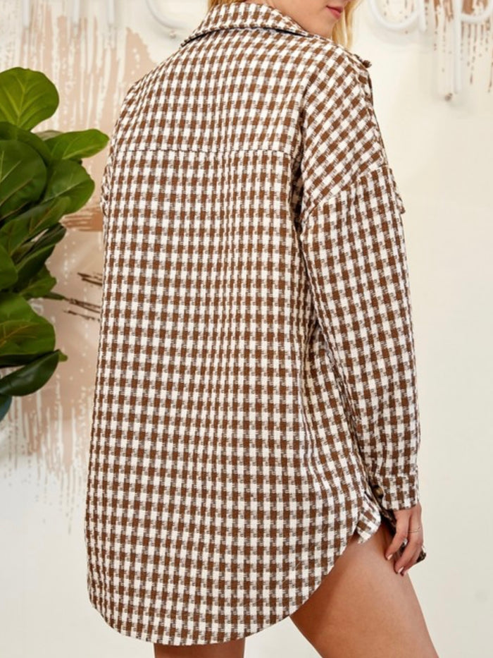 Oversized Plaid Oversize Schaket
