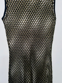 Black Gold Net Maxi Coverup Dress