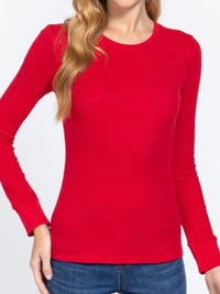 Everyday Long Sleeve Waffle Thermal Long Sleeve Top