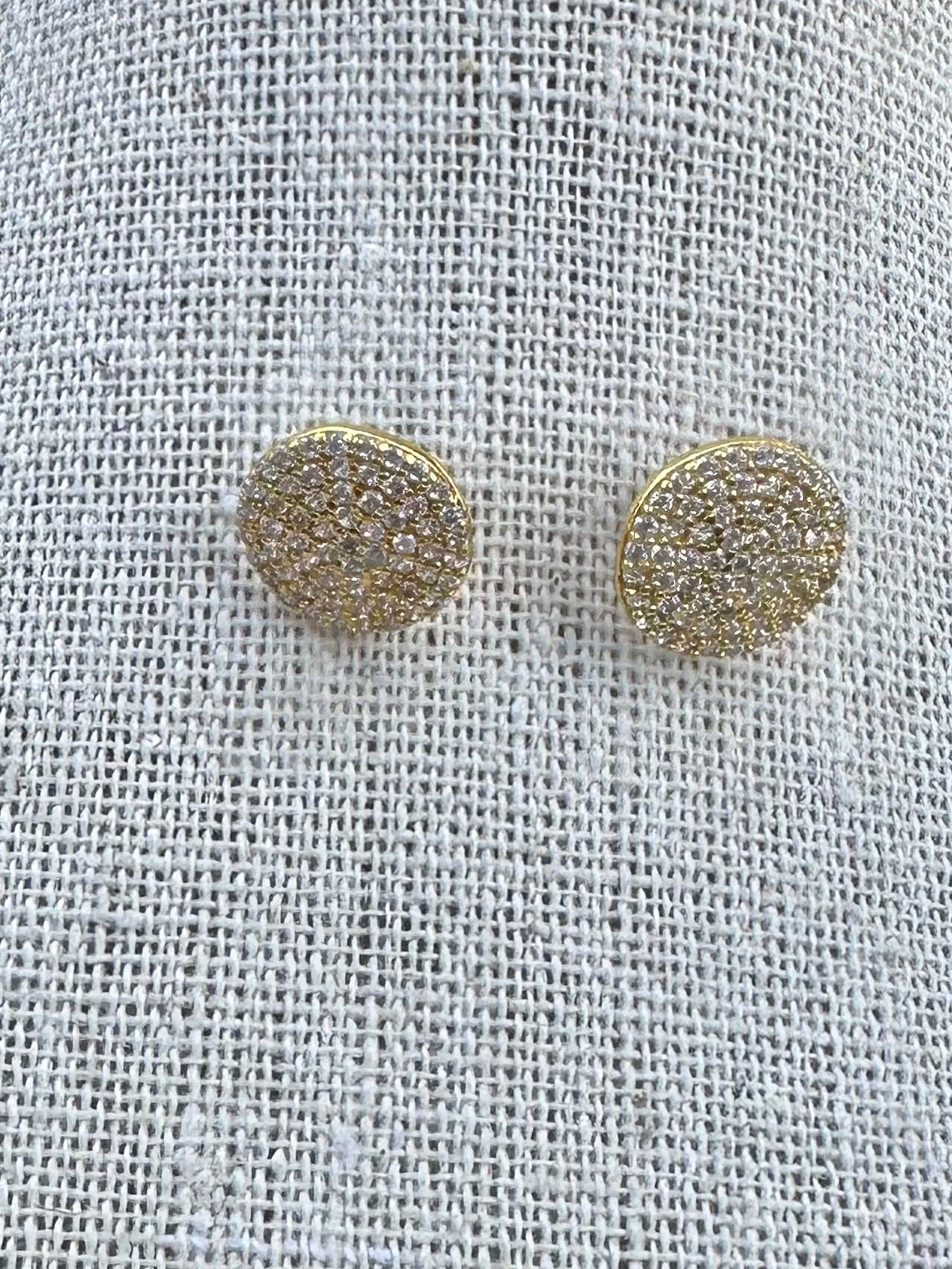 Stone Pave Stud Earrings