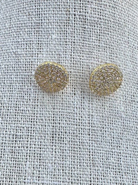 Stone Pave Stud Earrings