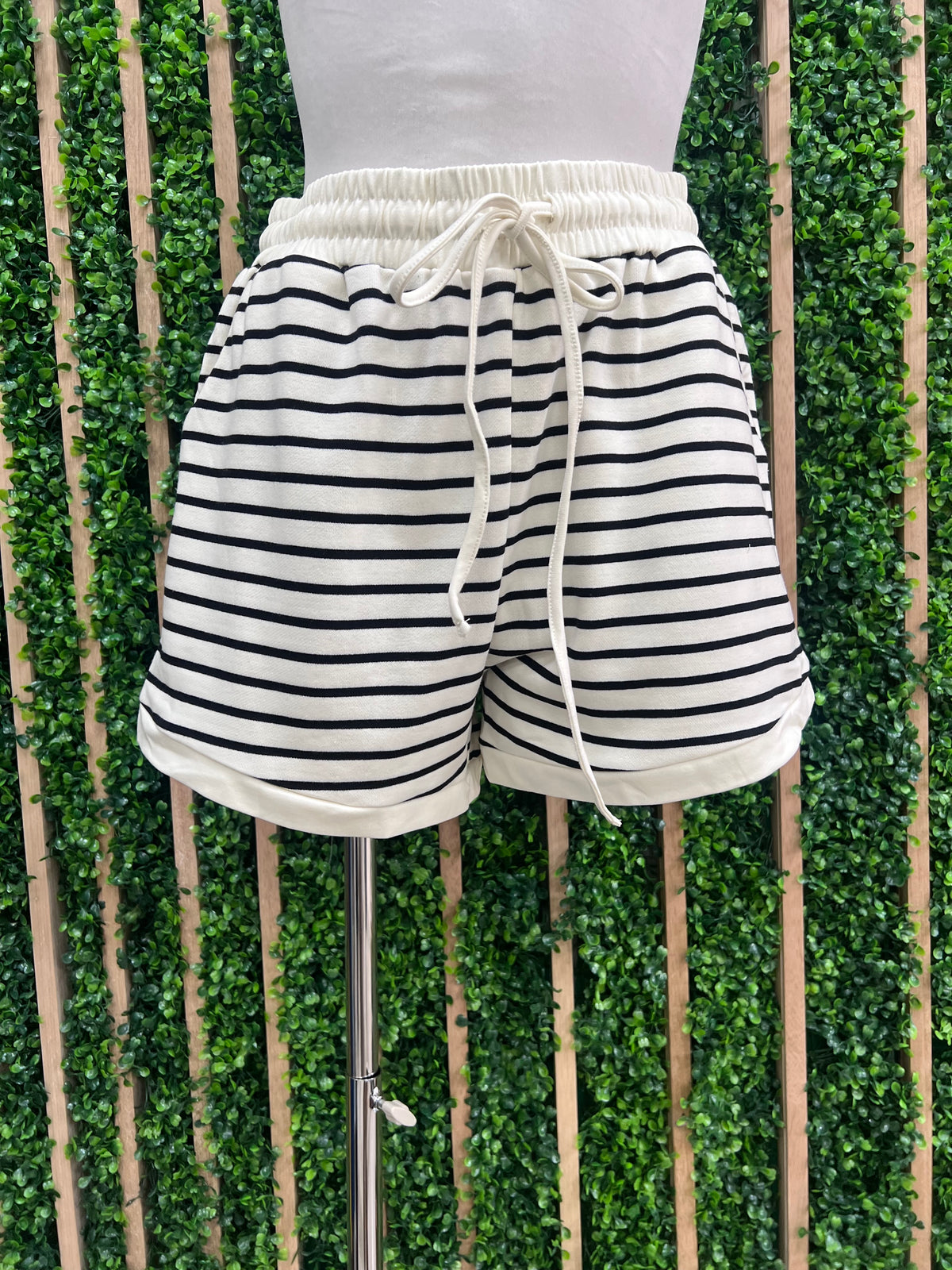 Striped Terry Short Pant Set