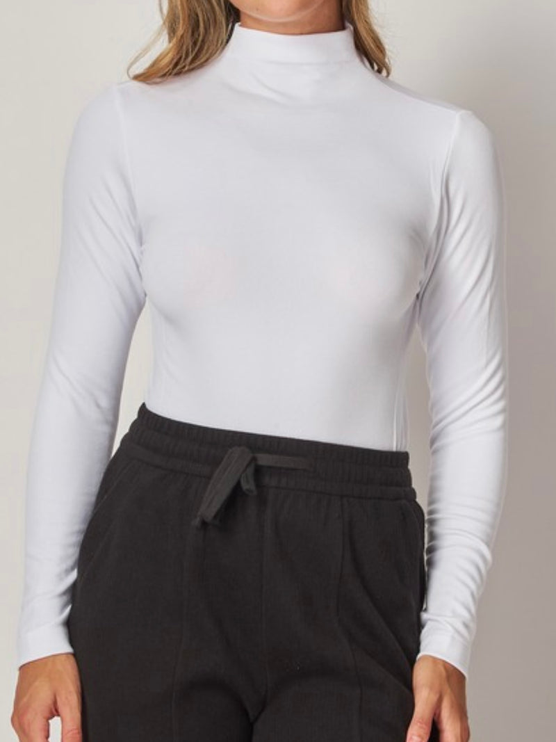 Seamless Fleece Lined Turtleneck Long Sleeve Top