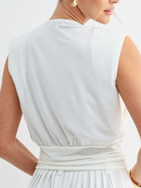 Beautiful Drape Front Fitted Blouse