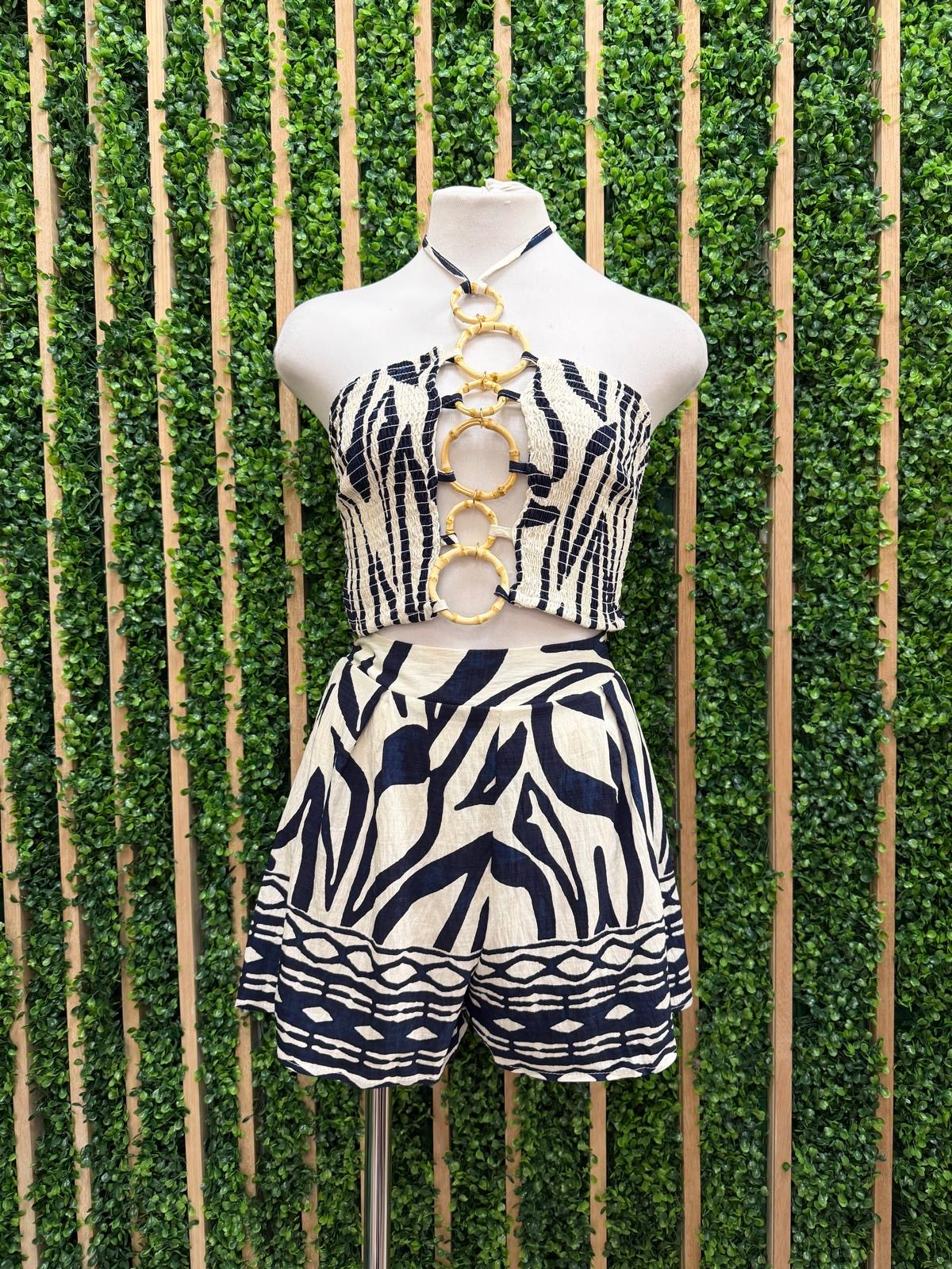 Navy Oasis Two-Piece Short Pant Set