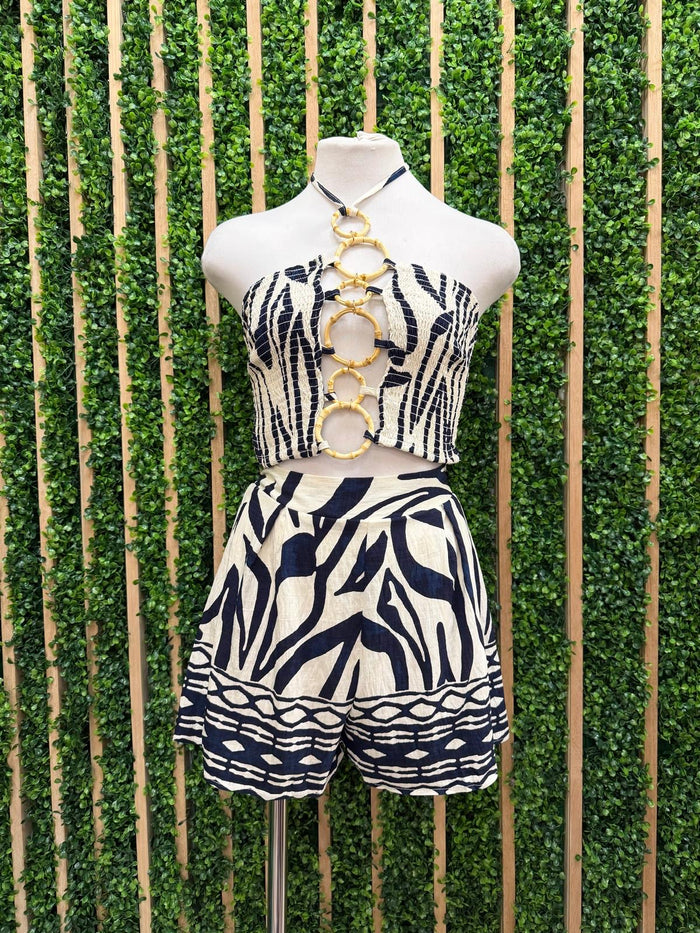 Navy Oasis Two-Piece Short Pant Set