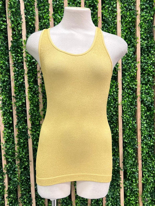 Metallic Trim Racerback Top