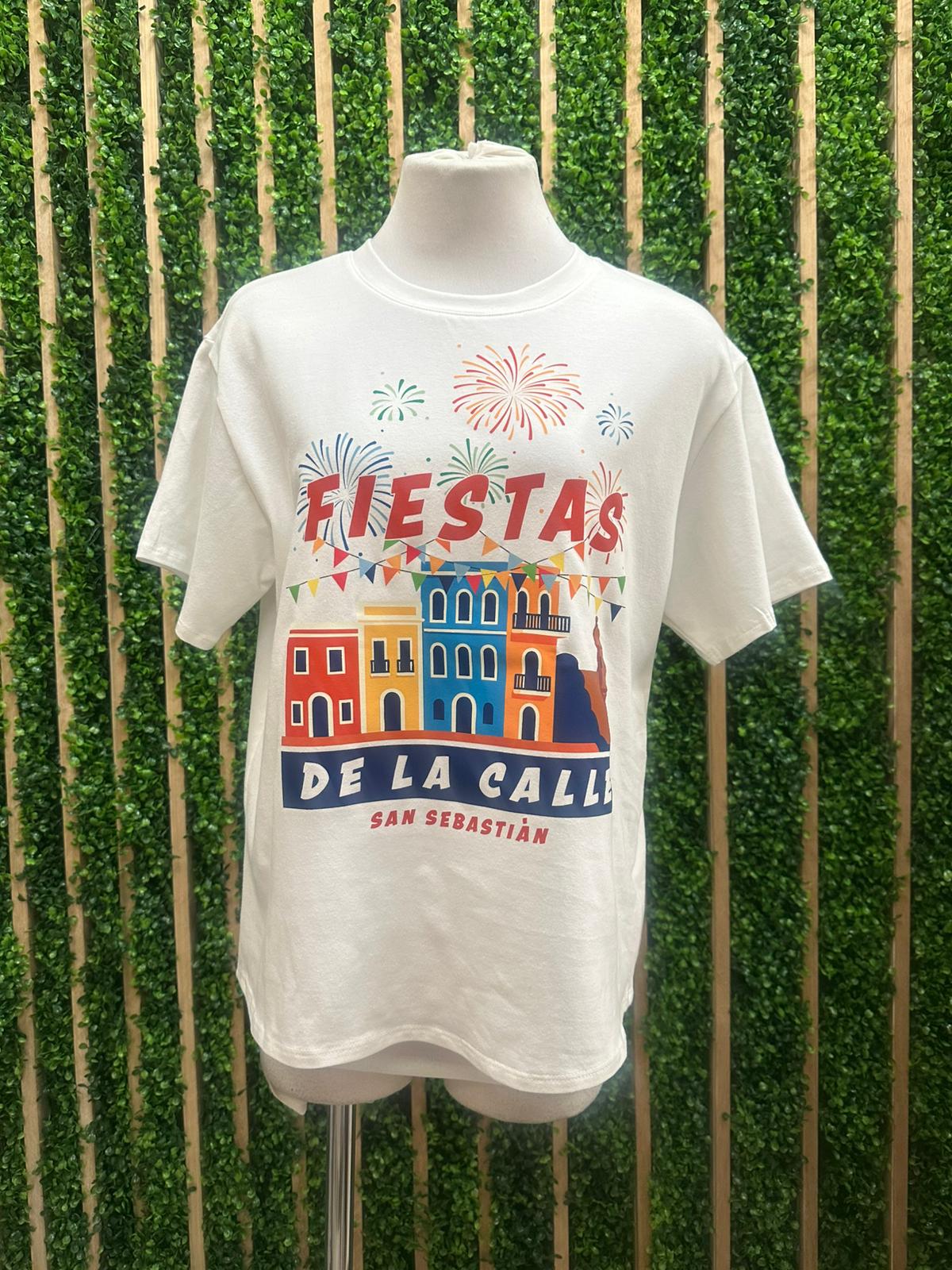 Fiestas Calle San Sebastian Graphic White Shirt