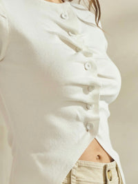 Delicate Middle Pleat Sweater Top