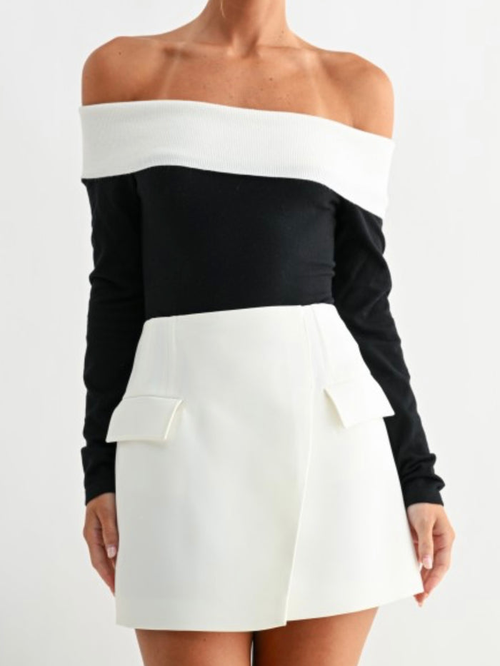 Sleek Wrap Mini Skirt