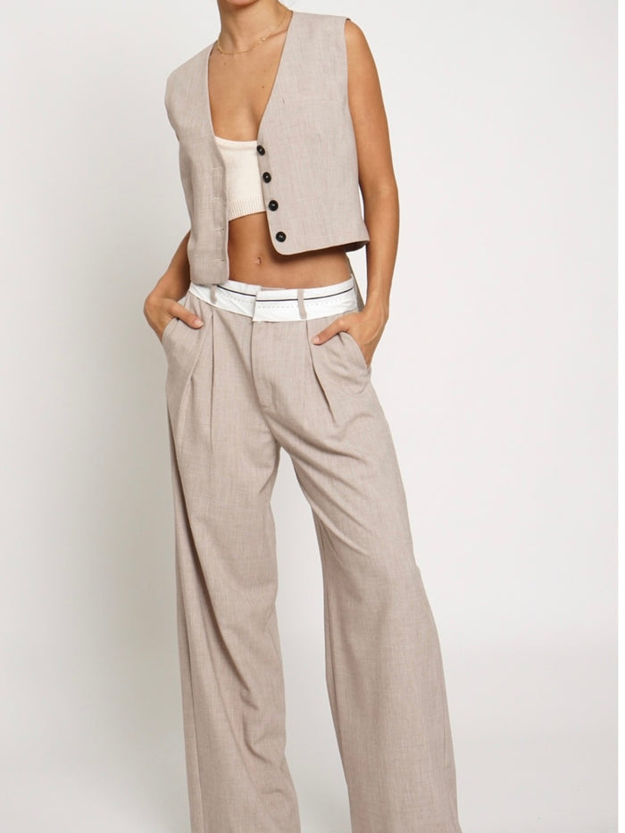 Folded Waistband Trouser