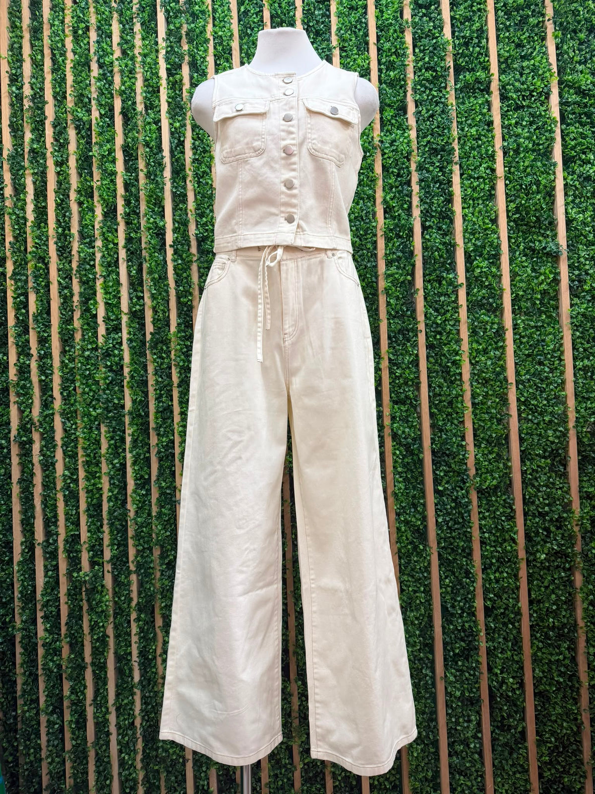 Ivory Coastal Luxe Denim Vest