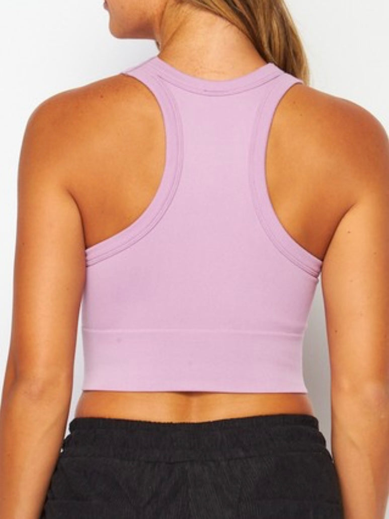 High Neck Racerback Crop Basic