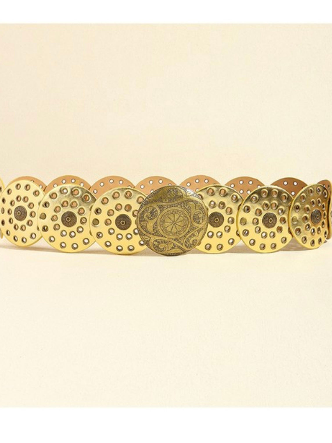 Round Buckle Western Wide Belted