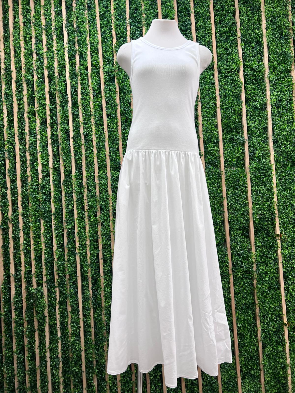 Drop Waist Scoop Neck Maxi Dress