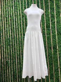 Drop Waist Scoop Neck Maxi Dress