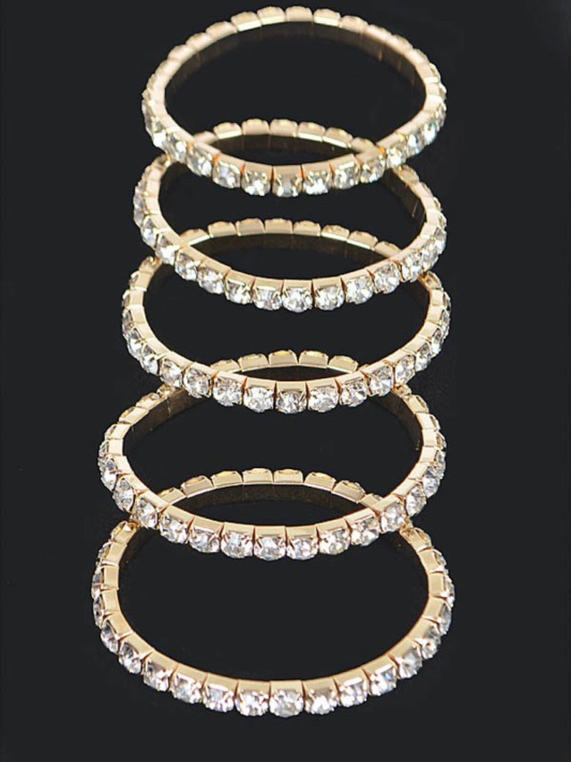 Multi Rhinestone Bracelet Set