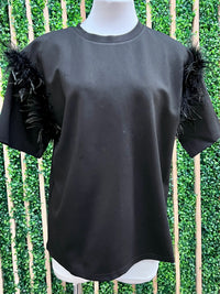 Feather Trim Tee