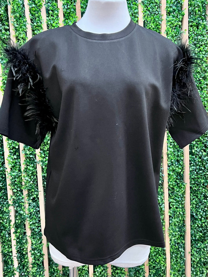 Feather Trim Tee